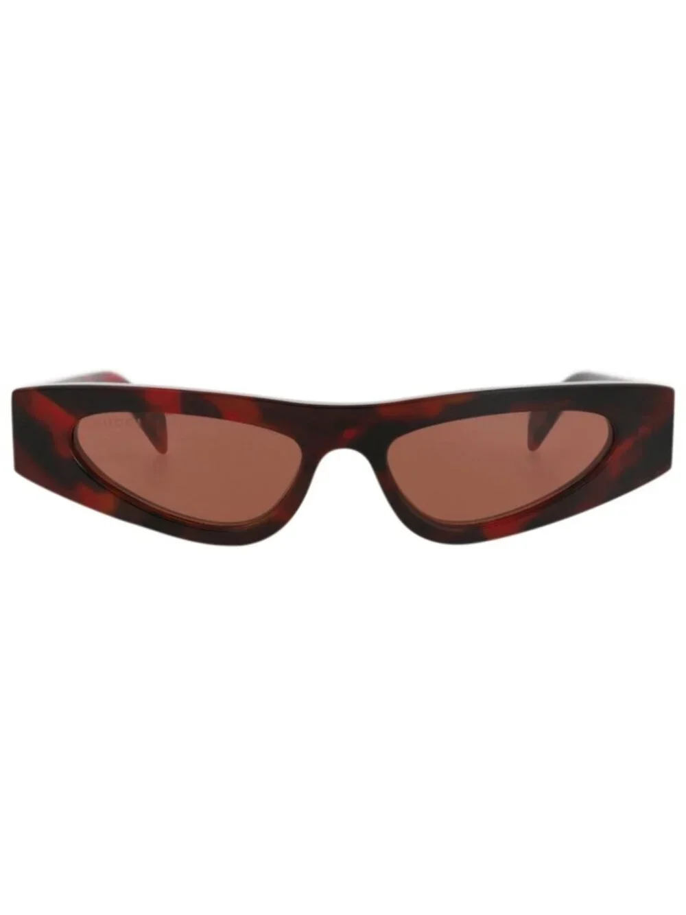 New Gucci Women's Sunglasses Cat Eye Recycled Acetate Frame Havana Havana Brown